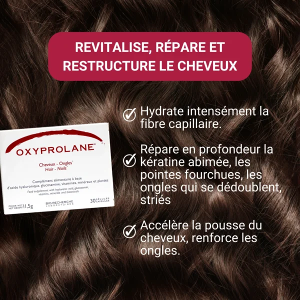 Oxyprolane Cheveux & Ongles 30 gélules revitalise répare