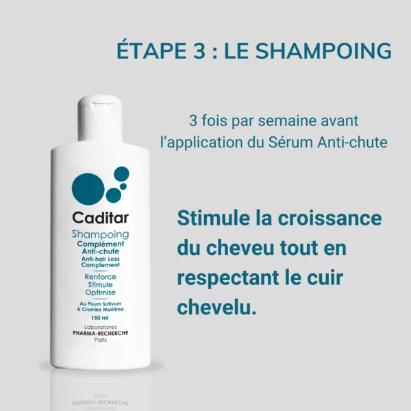 Routine Anti-Chute cheveux in & out etape 3 shampoing caditar